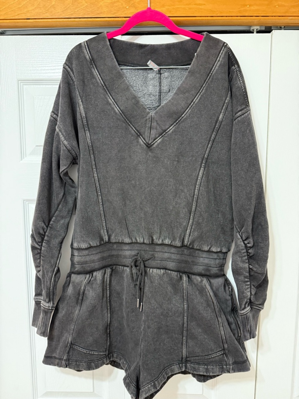 Free People Movement Washed Black Romper – Size L – NWT